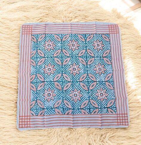 100 ٪ Bandanas Cotton 21 "x21" كتلة اليد طباعة القطن باندانا للرجال والنساء مناديل للرجال مجموعة الأوشحة من 4 in Saudi Arabia