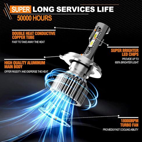 Compatible for Nissan Altima 2007-2018 Light Bulbs, High Beam Low Beam Fog Lights 6500K White Light Combo Kit, Plug-N-Play, 44000LM Powersports Bulbs,6-Pack in Saudi Arabia