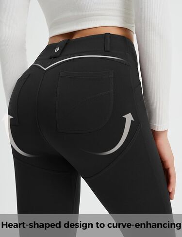 baleaf Womens Fleece Lined Leggings 4 Pockets Warm Thermal Winter Insulated Petite Pants Snow Cold Gear in Saudi Arabia