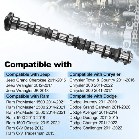 5184377AG Engine Camshaft Set 4 PCS 3.6L Fits for Dodge Charger Challenger Durango Avenger Ram Promaster Jeep Cherokee Wrangler Grand 2011-2016 Chrysler 200 300 Replace 5184378AG 5184379AG 5184380AG in Saudi Arabia