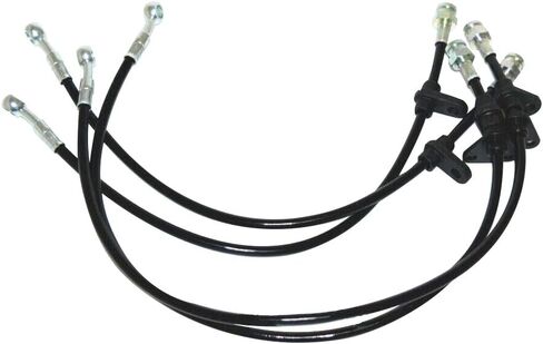G2L Stainless Silver Brake Line for Integra 94-97 Civic 92-95 Front Rear; 2 Lines Each, 25.5"/19" Lengths; Teflon Hoses with Stainless Steel Braid; Direct Bolt-On Design; 1 Pair in Saudi Arabia