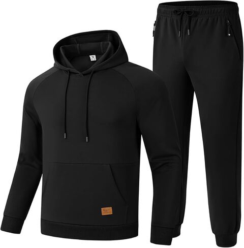 tbmpoy رجال هوديي التعرق 2 قطعة مجموعة من بلوفر sweatshirt kogger sweatpants الركض ملابس غير رسمية. in Saudi Arabia