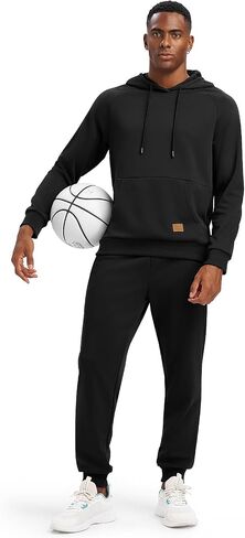 tbmpoy رجال هوديي التعرق 2 قطعة مجموعة من بلوفر sweatshirt kogger sweatpants الركض ملابس غير رسمية. in Saudi Arabia