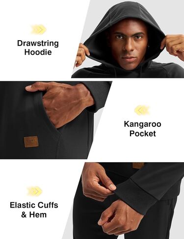 tbmpoy رجال هوديي التعرق 2 قطعة مجموعة من بلوفر sweatshirt kogger sweatpants الركض ملابس غير رسمية. in Saudi Arabia