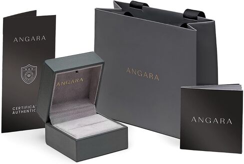 Angara Natural Blue Sapphire Solitaire خاتم الخطوبة للنساء | مستدير الياقوت الأزرق في الذهب الصلب 14K/الفضة الاسترليني/البلاتين | هدية مجوهرات عيد ميلاد سبتمبر in Saudi Arabia