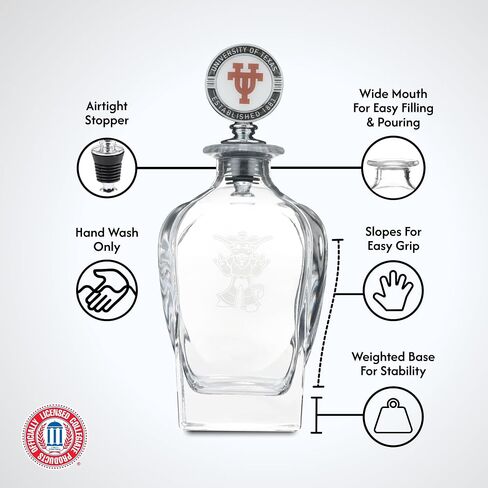 The Memory Company | Licensed NCAA Decanter with Mascot Stopper in Saudi Arabia