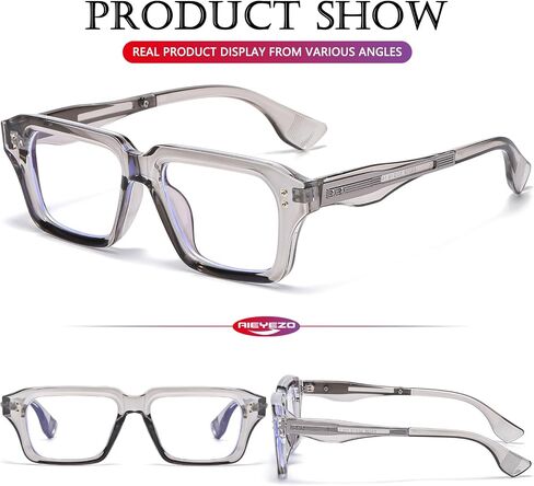 AIEYEZO Fashion Square Blue Light Glasses for Men Women Retro Thick Frame Blue Light Blocking Computer Glasses in Saudi Arabia