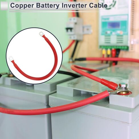 1 كمبيوتر كابل عالمي لعاكس البطارية 5/16 "Lug 2ft Cable Cable 4 AWG Gauge Black Tinned Copper in Saudi Arabia