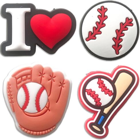 Softball Croc Charms for Girls,25PCS Cute Sports and Number Accessories for Clog Party Favors Gift in Saudi Arabia