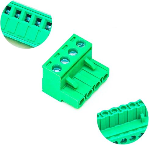 Tcenofoxy 5.08mm 2/3/4/5/6/7/8/9/10/11/12/13/14/15/16/18/20/24 Pin Phoenix Connector PCB Screw Terminal Block Connector (4Pcs 5.08M-9Pin) in Saudi Arabia
