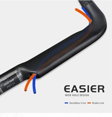 Carbon Bike Handlebar, Road Bicycle Handle, Aero Handlebar Drop Bar, Reach 79.4mm Drop 123.5mm, lightweight Aerodynamic road handlebar Integrator Ergonomic in Kuwait