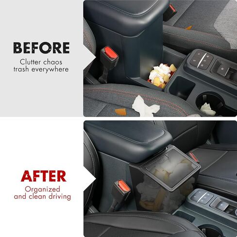 مربع تخزين Mabett Console لإكسسوارات Ford Maverick 2025 2024 2023 2022 2021 ， سعة كبيرة من المنظمات متعددة المسند المقعد الأمامي المهملات in Kuwait