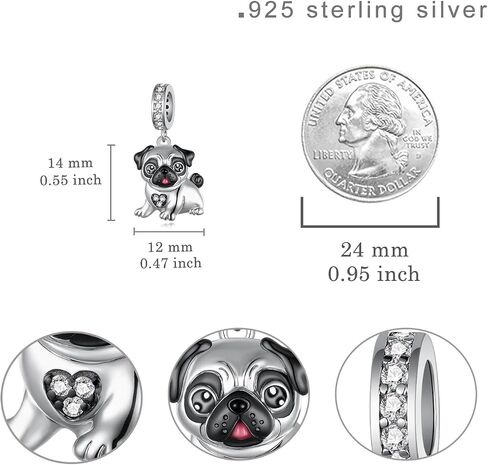 Poodle Dog Charm 925 Sterling Silver Dog Charm for Bracelets Poodle Jewelry Gifts for Women in Saudi Arabia