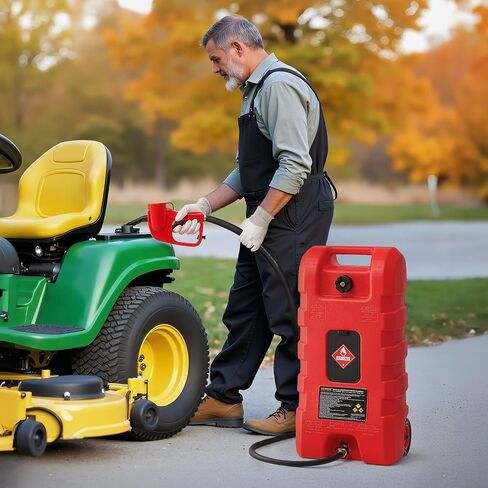 Caddy Vevor Fuel Caddy ، 16 جالون ، خزان وقود محمول مع مضخة نقل الوقود الكهربائية 12 فولت DC 2.5 GPM ، 4 أقدام من فوهة مستشعر التسليم وأتوقف السيارات ، محولات الخزانات ، مناسبة للديزل والبنزين ، الأحمر ، الأحمر in Saudi Arabia