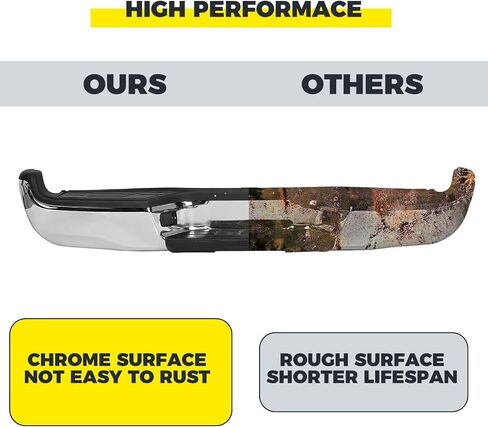 ECOTRIC Rear Step Bumper Steel Compatible with 2005-2015 Toyota Tacoma Replacement for TO1103114 Fleetside Styleside Rear Bumper with Reinforcement Bar/License Light/Center Top Pad/End Bracket in Saudi Arabia