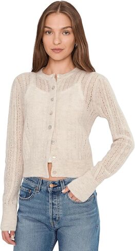 Madewell Women's Pointelle-Stitch Cardigan in Alpaca Blend in Saudi Arabia