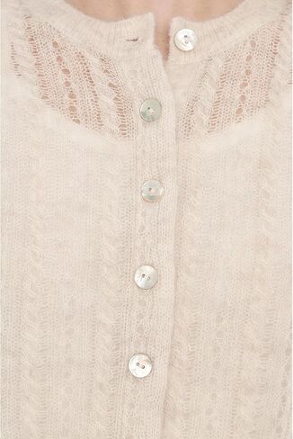 Madewell Women's Pointelle-Stitch Cardigan in Alpaca Blend in Saudi Arabia