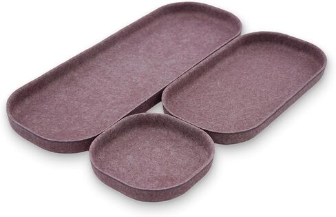 Welaxy Edc Cathall Felt على شكل حبوب منع الحمل على شكل منضدة أنيقة منضدة متعددة الدرج صينية سرير بجانب السرير للمفاتيح محفظة Wething Classes Pens Minimalist Living 3 قطع (دقيق الشوفان) in Kuwait