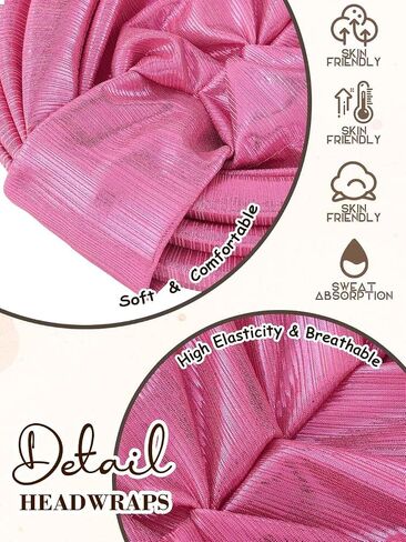 Woeoe Women Auto Gele Headwraps Gold Flower African Turban Pre Tied Beanie Caps Headwear in Saudi Arabia