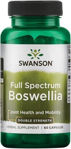 Swanson Double Strength Boswellia-Herbal Supplement Promoting Joint Support-Ayurvedic Herb for Joint Flexibility & Mobility Support-Made w/Boswellia Serrata Resin-(60 Capsules, 800mg Each) (2 Pack) in Saudi Arabia