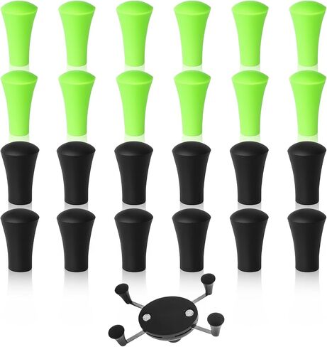 12 Pcs Rubber Cap Silicone Tips Replacement Parts Piece, Compatible with RAM Durable Motorcycle Accessory for Secure Device Grip on Bike and Automotive Mount Specially, 6 Black 6 Green in Kuwait