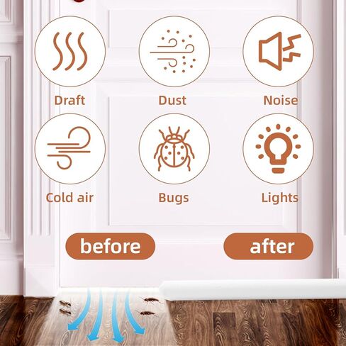 تحت حشو فجوة الباب ، سدادة مسودة الباب لأسفل الأبواب ، ختم أسفل الباب ، ختم القاع القابل للتعديل ، مسودة كتلة غبار ، الضوء ، الهواء الساخن والمسودات ، من 30 "إلى 36" رمادي in Kuwait