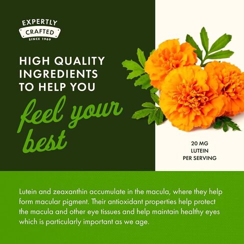 Swanson Lutein & Zeaxanthin Synergistic Eye Health Vision Retina Macula Supplement (Lutein 20 mg & OmniXan Zeaxanthin 2 mg) 60 Softgels Sgels in Saudi Arabia