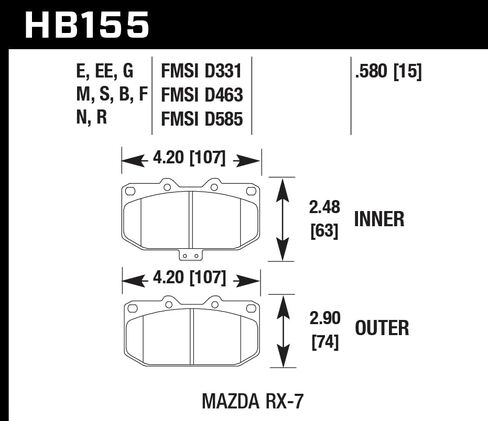 HB155B.580 HPS 5.0 Street Brake Pads in Saudi Arabia