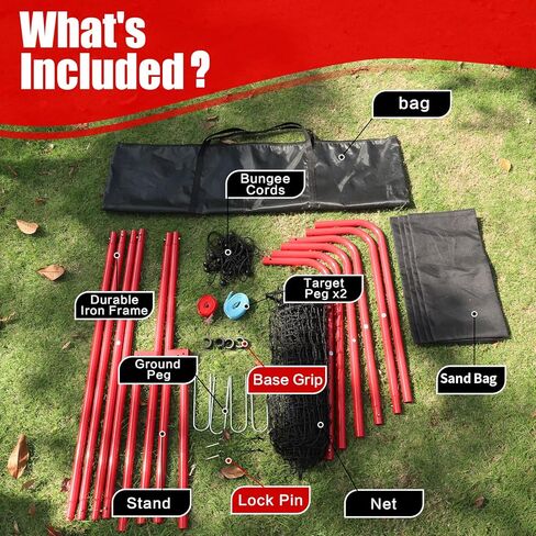 صافي كرة الطائرة صافي 7 × 4 أقدام مع 2 خطوط مستهدفة ، شبكة صافية قابلة للتعديل 5 زاوية لممارسة الحفر ، الإعداد ، الصعود ، ترتد مع معدات التدريب مع حقيبة سفر محمولة و 4 أكياس رملية in Kuwait