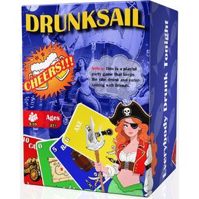 Pirate Party Drinking Games for Adults, Funny & Easy to Master 3-10 Player Drinking Games 90 Weapon and 10 Character Cards, Board Games for Adults Night Drunk Party with Clearly Instructions in Saudi Arabia