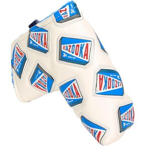 CMCDESIGN Custom Bazooka Joe Embroidered Golf Blade Head Cover - Glove Soft Lining - in-House Custom Design - Great Fit with Magnet Close for Any Club as Golf Head Covers, Blade Putter Cover in Saudi Arabia