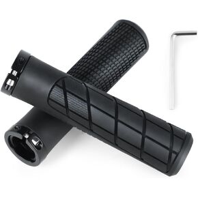 Bike Handlebar Grips, Aluminum Single Lock, Made of Soft High-Density Rubber, Suitable for BMX, Mountain Bikes MTB,Beach Cruisers, Scooters, Soft Anti Slip Rubber Handles, Comfortable and Ergonomic in Saudi Arabia