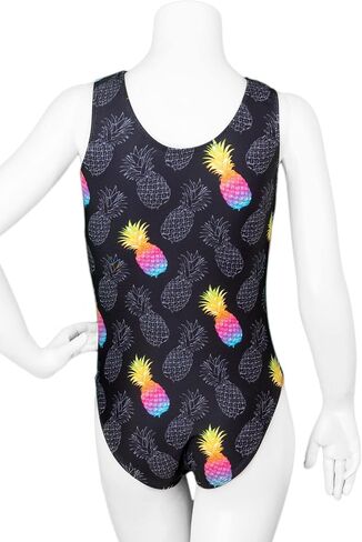 Destira Gymnastics Leotards for Girls, Playful Palms, Super Soft Leotards for Women and Girls with Matching Scrunchie, Gymnastics, Dance, Cheer, Yoga, and More, Child XS (5) in Saudi Arabia
