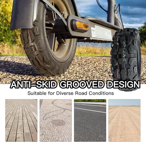 80/65-6 Off-road Vacuum Tire 255x80 10x3-6 Tire Fit for Nanrobot D4 D5 D6/ Joyor S10-S/Yume Y10 /VSETT 10+/ Kugoo M4 Pro/Zero 10X Electric Scooter, Thickened Anti-explosion Tyre in Kuwait