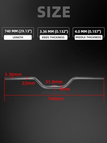Riser Handlebar 7/8 "بالنسبة إلى Surron ، 7075 تشكيل متكامل الألومنيوم 31.8 ملم و 22 مم للدراجة الترابية Sur Ron/Surron Light Bee S/Light Bee X/X160/X260/Talaria Sting R/MX4 -Titanium in Kuwait