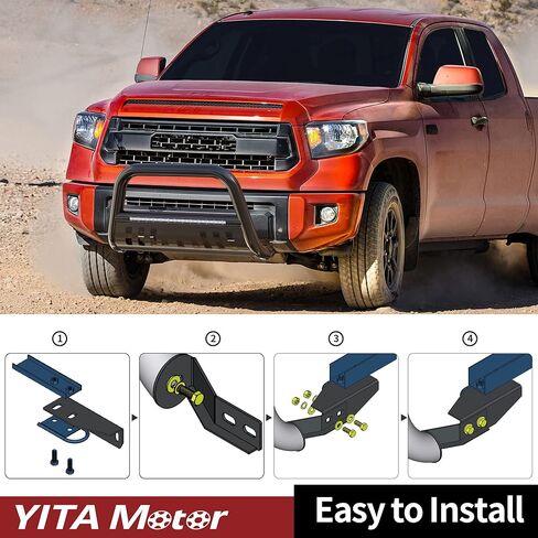 yitamotor Bull Bar متوافق مع 2004-2023 Ford F150 & 2003-2014 Navigator ، Chrome Push Pront Pumper Grill ، Grille Grille with Skid Plate in Kuwait