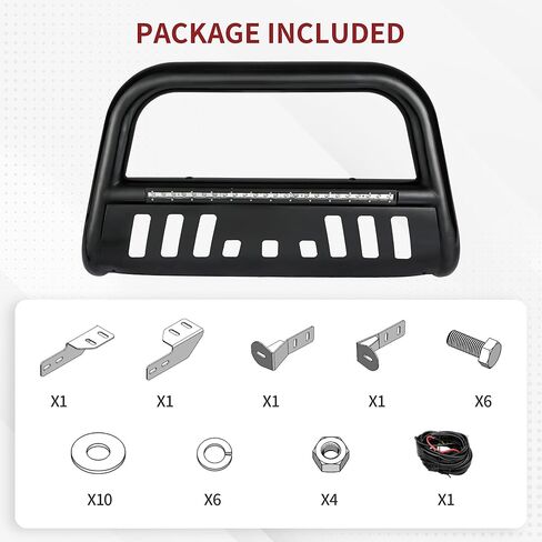 yitamotor Bull Bar متوافق مع 2004-2023 Ford F150 & 2003-2014 Navigator ، Chrome Push Pront Pumper Grill ، Grille Grille with Skid Plate in Kuwait