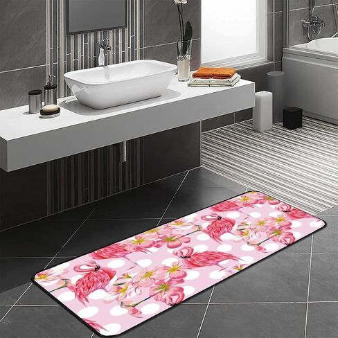 MoBlinko Monstera Rug Tropical Party Decorations Kitchen Rugs Leaf Bath Mat Washable Standing Floor Mat Runner Carpet for Home Laundry Hawaiian Party Decorations 39 x 20 Inch in Saudi Arabia