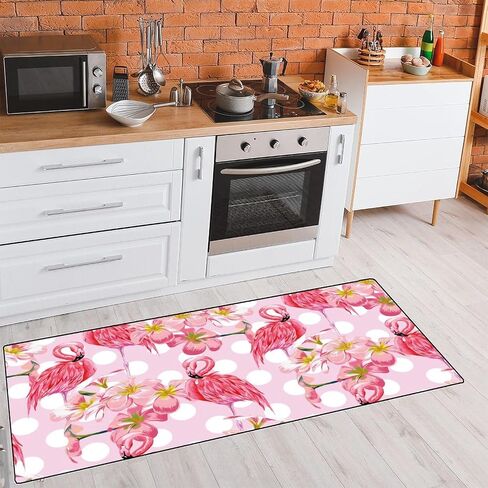 MoBlinko Monstera Rug Tropical Party Decorations Kitchen Rugs Leaf Bath Mat Washable Standing Floor Mat Runner Carpet for Home Laundry Hawaiian Party Decorations 39 x 20 Inch in Saudi Arabia