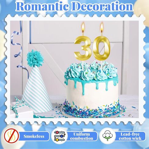 70th Birthday Candles for Cake,Birthday Decorations for Him Her,Number Candles for Cake Toppers Party Anniversary in Kuwait
