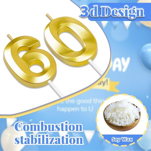 70th Birthday Candles for Cake,Birthday Decorations for Him Her,Number Candles for Cake Toppers Party Anniversary in Kuwait