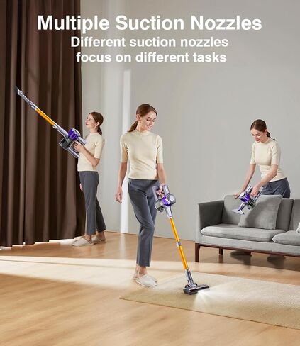 Cordless Vacuum Cleaner, 450W 40Kpa Powerful Stick Vacuum, Up to 50Mins Rechargeable Battery, Vacuum Cleaners for Home Anti-Tangled Lightweight Handheld for Hardwood Floor, Carpets, Pet Hair in Kuwait