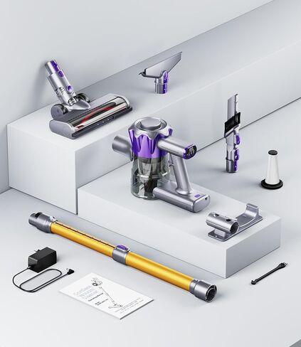 Cordless Vacuum Cleaner, 450W 40Kpa Powerful Stick Vacuum, Up to 50Mins Rechargeable Battery, Vacuum Cleaners for Home Anti-Tangled Lightweight Handheld for Hardwood Floor, Carpets, Pet Hair in Kuwait