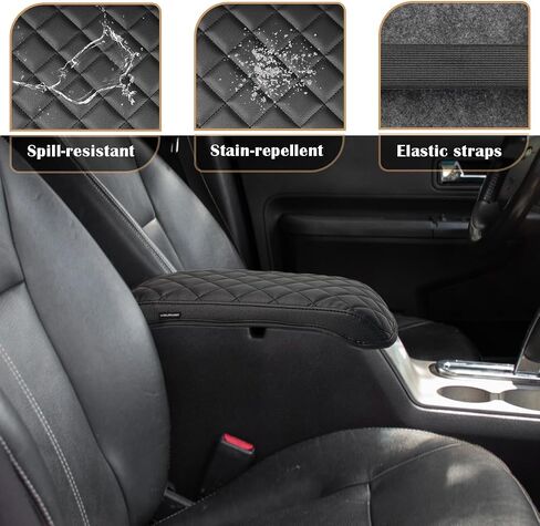 Center Console Armrest Cover for 2001 2002 2003 Mercedes Benz C-Class C200 & C220 CDI & C320 & C240 & C32 AMG Sedan, Vegan Leather Arm Rest Lid Cushion Cover (For Front-opening Console Only) in Saudi Arabia