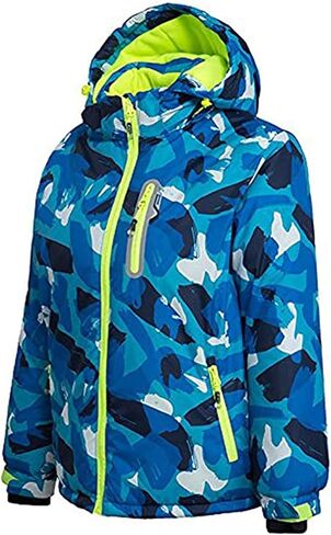 قطعتان من جاكيت التزلج للأولاد والأطفال المقاوم للرياح والرياح مع طقم سراويل مريلة للتزلج لممارسة الرياضات الجبلية الخارجية والتزلج in Kuwait