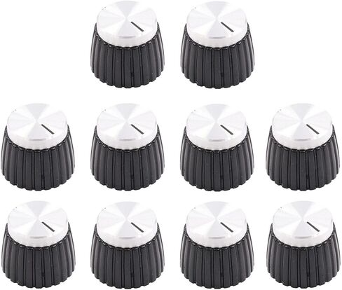 Wholesale 10PCS Aluminum Plastic Pointer Knob Cap For Marshall Guitar AMP Effect Pedal Overdrive 1/4" Brass Insert Accessory in Kuwait