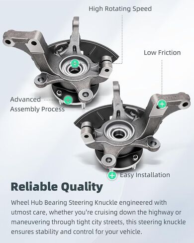 SCITOO Front Steering Knuckle and Hub Assembly for 2005-2012 for Ford Escape, 2005-2006 2008-2011 for Mazda Tribute, 2005-2011 for Mercury Mariner LK016 698-404 for Right Passenger Side in Saudi Arabia