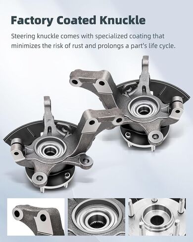 SCITOO Front Steering Knuckle and Hub Assembly for 2005-2012 for Ford Escape, 2005-2006 2008-2011 for Mazda Tribute, 2005-2011 for Mercury Mariner LK016 698-404 for Right Passenger Side in Saudi Arabia