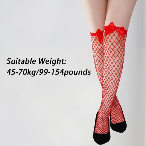 Woman Bow Tights Fishnet Stockings for Halloween Christmas Cosplay Dress up in Saudi Arabia