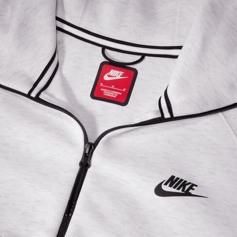 هودي Nike Sportswear Tech Fleece Windrunner للرجال بسحاب كامل (بتولا هيذر/أسود، FB7921-051) مقاس XX-Large in Saudi Arabia